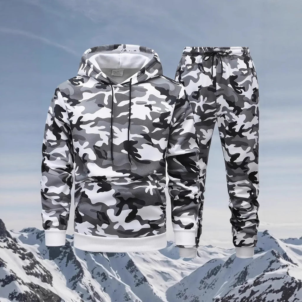 Outdoor Casual Sportswear Set Hoodie And Sweatpants Set