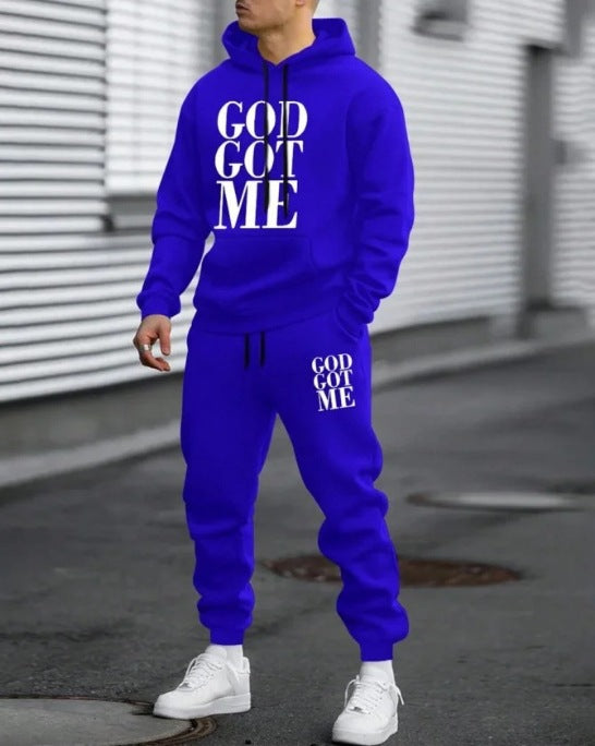 Men's Fashion Hoodie And Pants Two-Piece Set