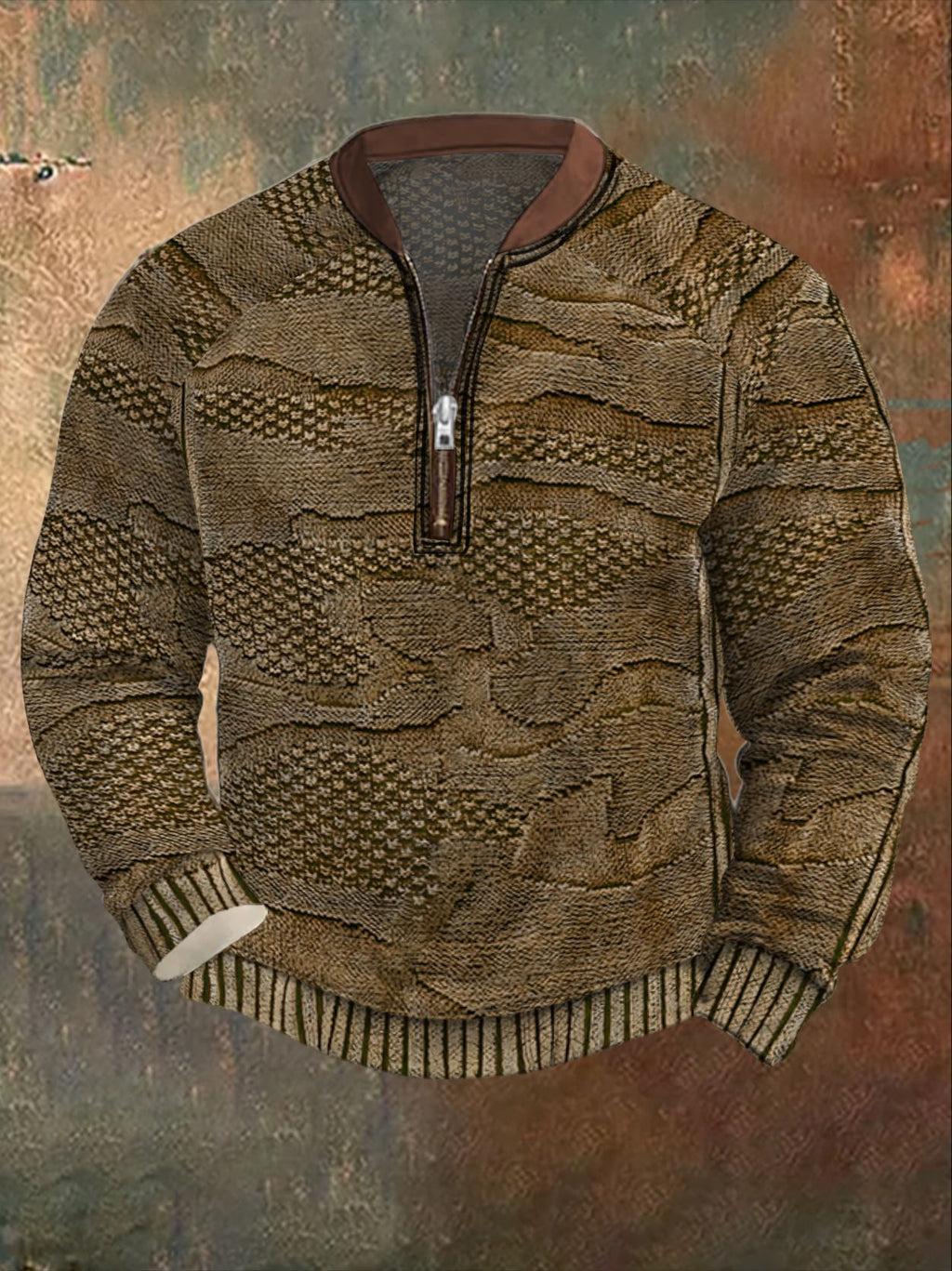 3D-printed, Form-fitting Comfortable Long-sleeve Hoodie With A Half-zip Front