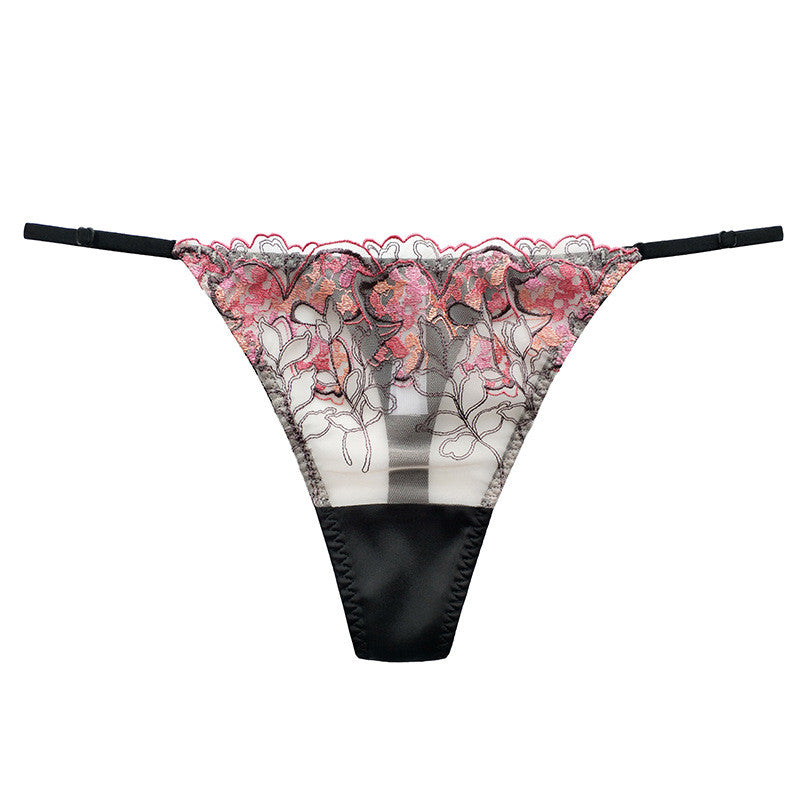 Silk Low Waist Sheer Lace Panties