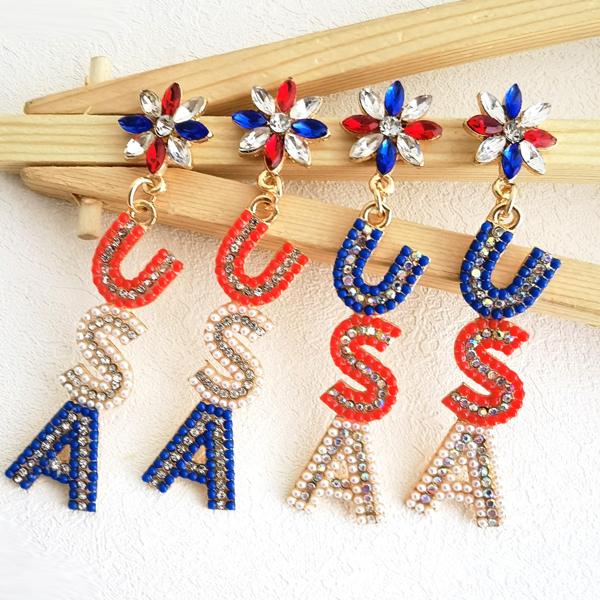 Womens Creative Alloy Letter Earrings With A Personalized Style