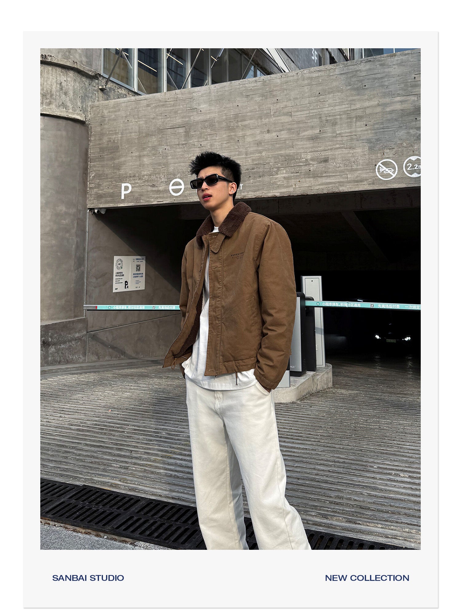 Winter Thick Cotton With Added Velvet For Men's Short Jacket