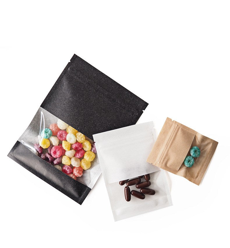 Thickened Transparent Kraft Paper Ziplock Bag