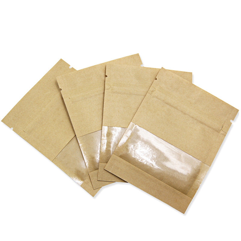 Thickened Transparent Kraft Paper Ziplock Bag