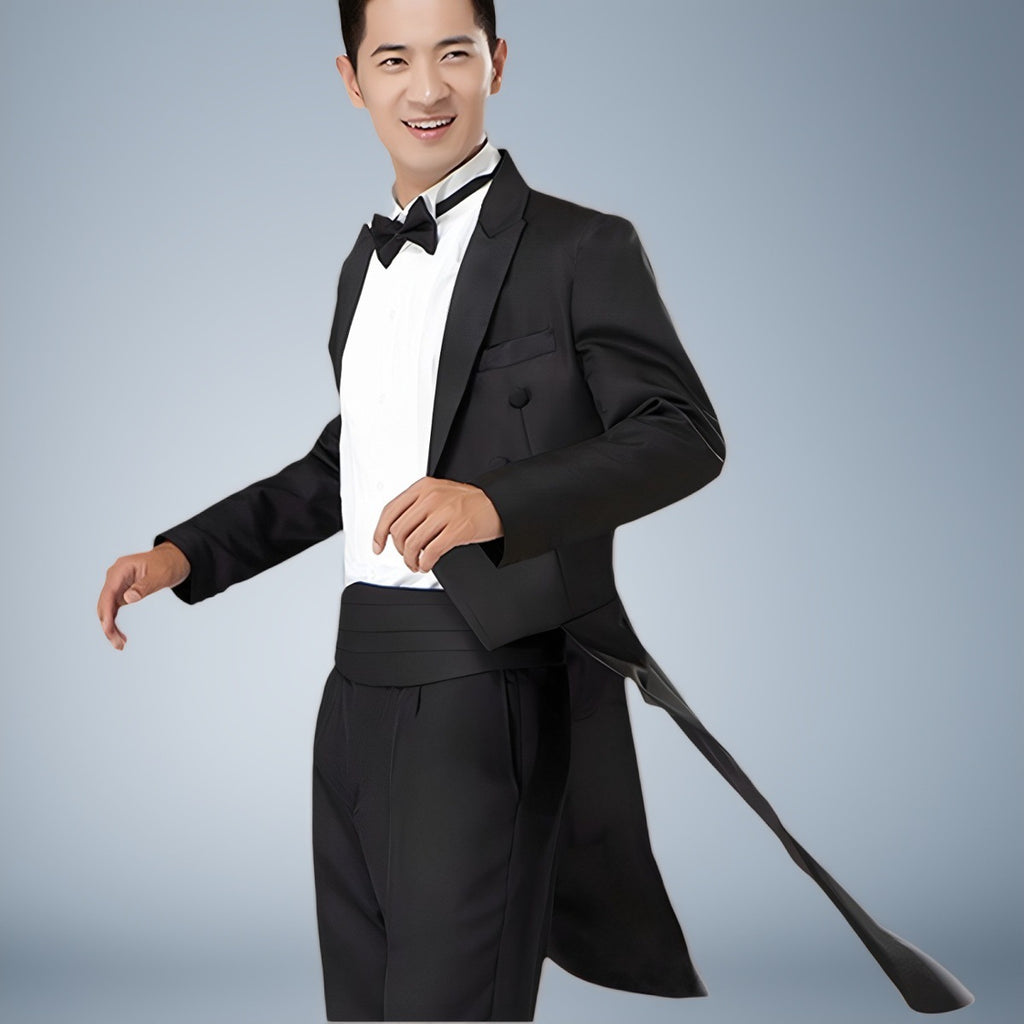 Tuxedo Suit Set For Male Host Performance Dress
