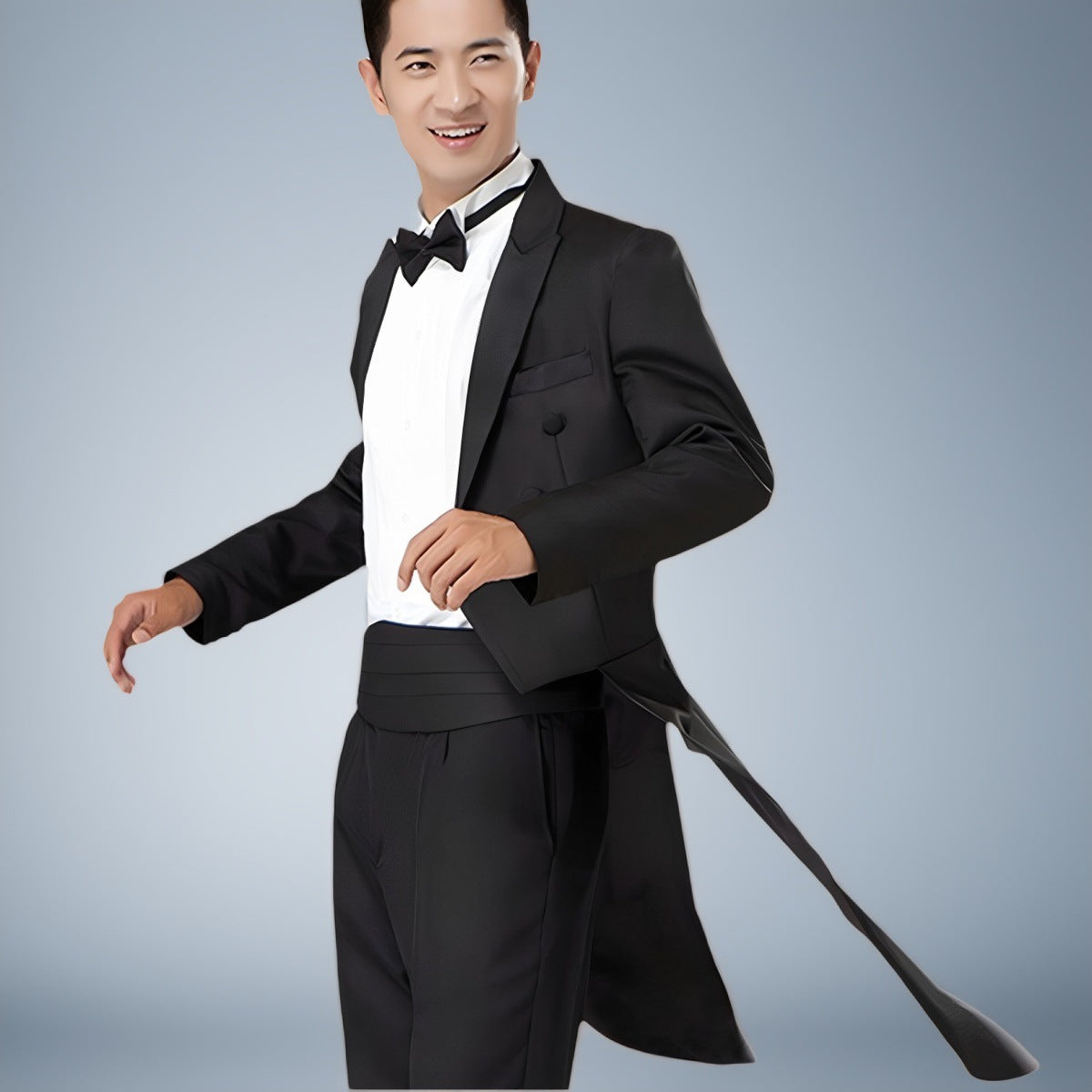 Tuxedo Suit Set For Male Host Performance Dress