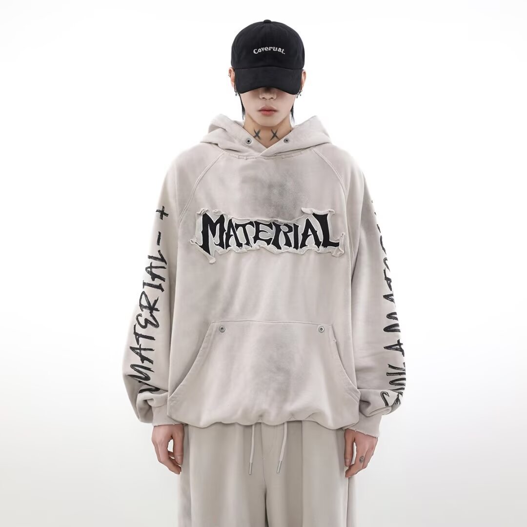 American Vintage Distressed Graffiti Hoodie