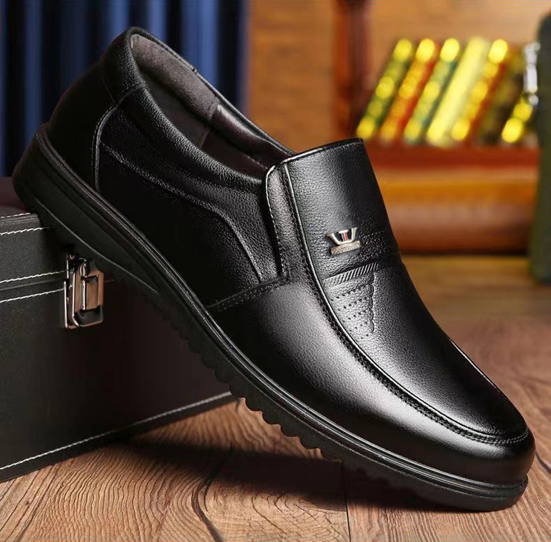 Men's Casual Leather Shoes Slip-on Soft Sole Soft Leather