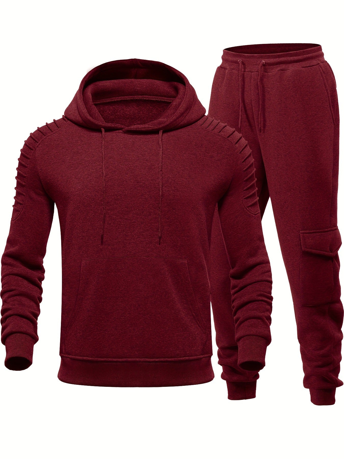 Men's Pullover Wrinkle-Resistant Casual Sweatsuit