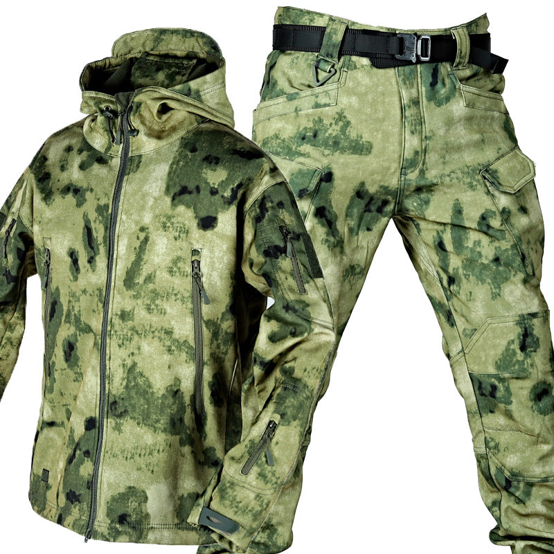 Outdoor Shark Skin Thermal Suit Special Forces Camouflage Brushed Thickened Jacket