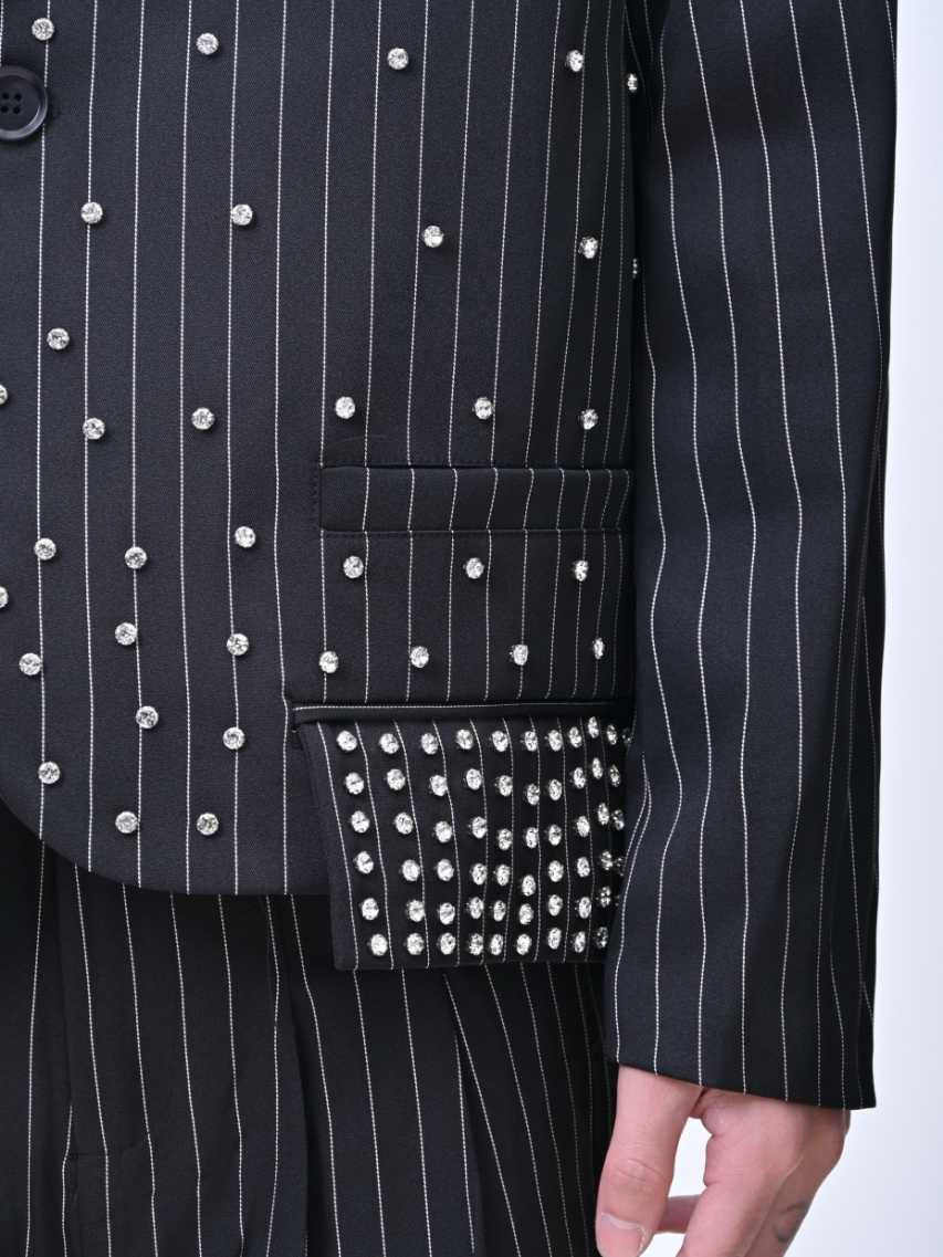 Hot Drilling Design Sense Striped Suit Man
