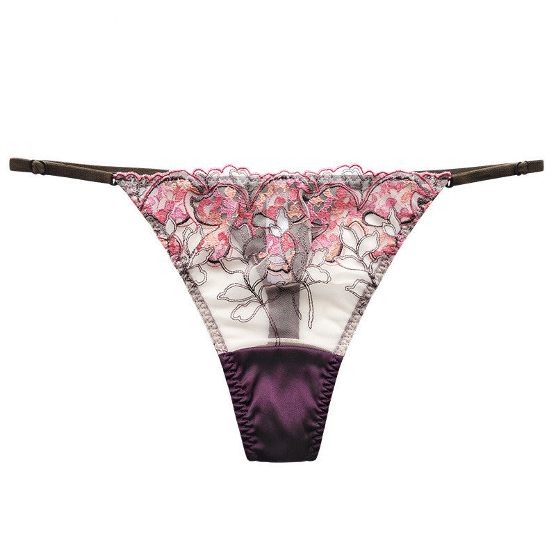 Silk Low Waist Sheer Lace Panties