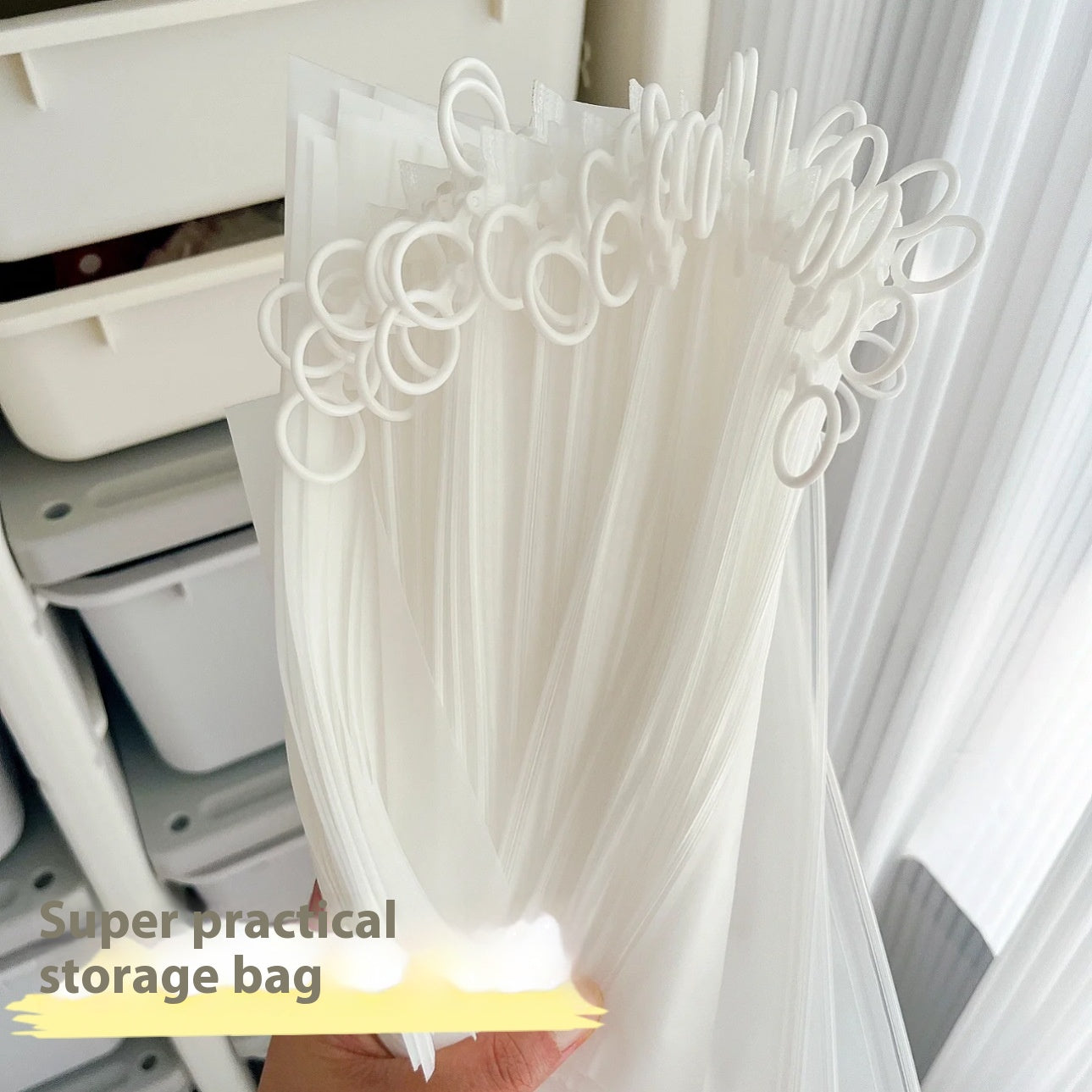 Pull Ring Storage Frosted Transparent Large Capacity Ziplock Travel Portable Waterproof Dormitory Mask Buggy Bag