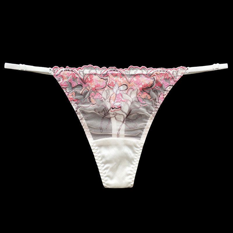Silk Low Waist Sheer Lace Panties