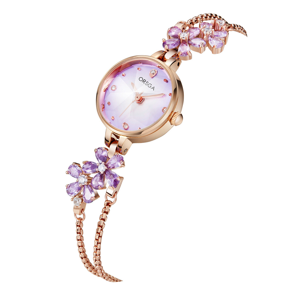 Womens Exquisite Diamond-encrusted Bracelet Watch