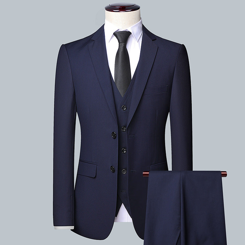 Men's South Korean-style Slim-fit Business Two-button Suit Set