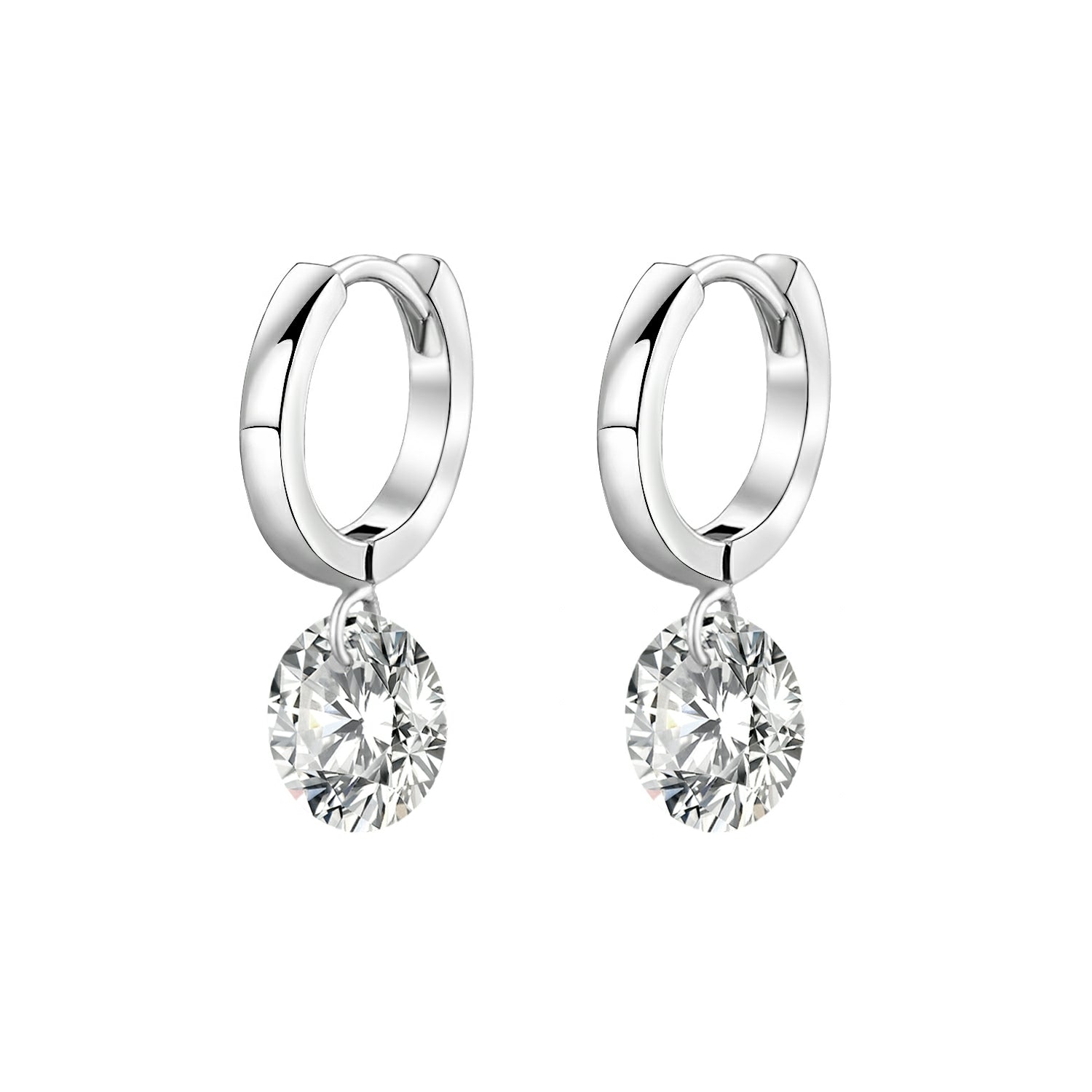 Top-quality Moissanite Luxury And Fashionable Light Luxury Jewelry Silver Stud Earrings S925 Silver Plated Platinum