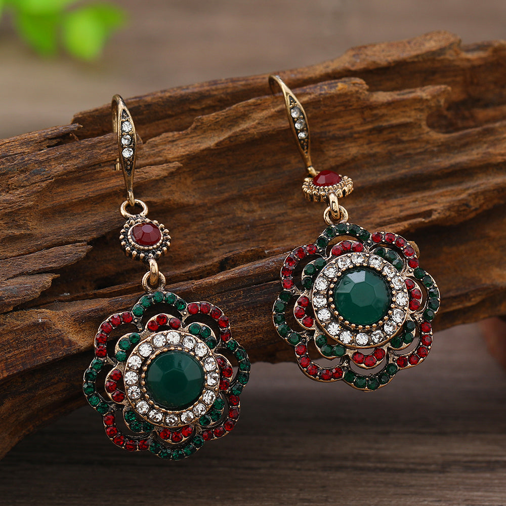 1 Pair Women's Fashion Dangle Earrings - Creative, Stylish & Minimalist Sunflower Pendant Earrings With Rhinestone Inlay, Perfect For Daily Wear, Gifting & Vacation