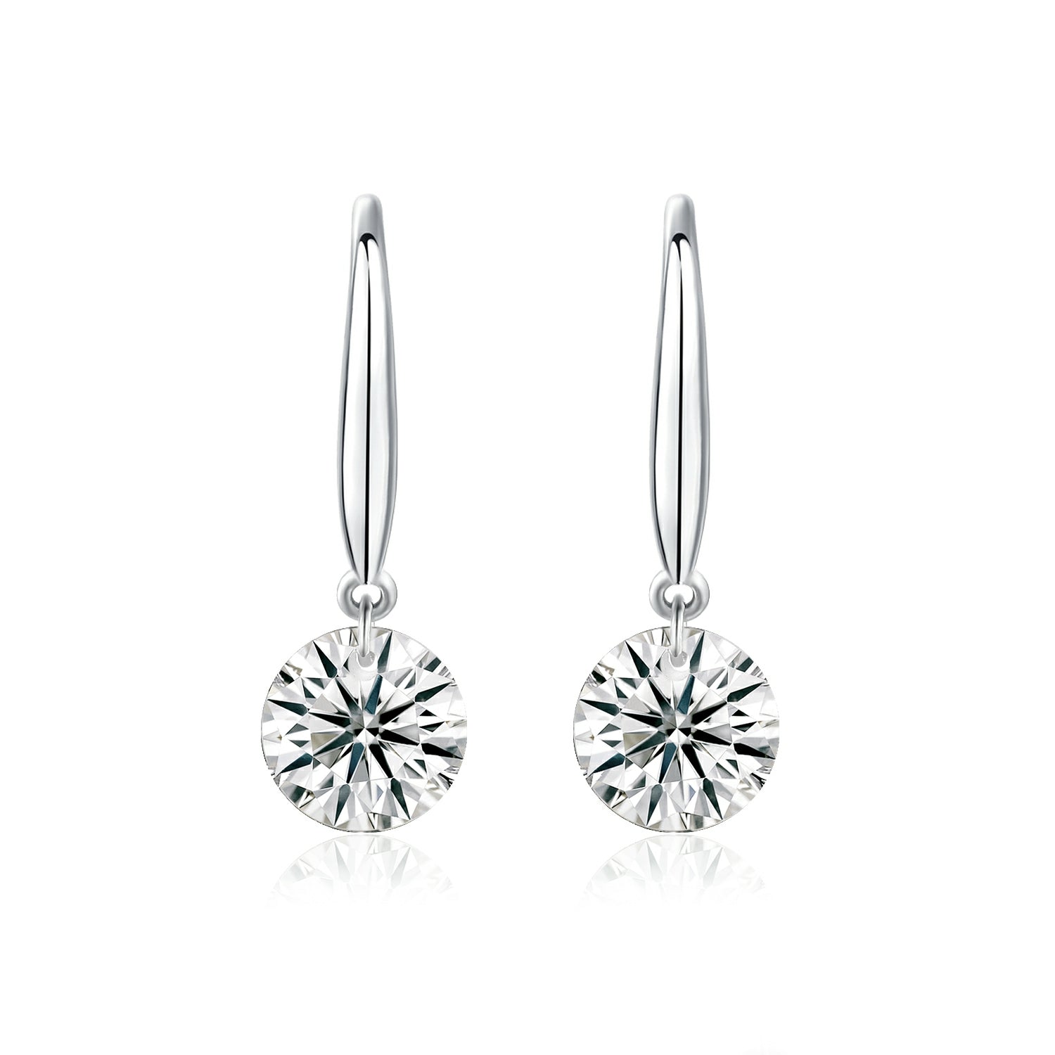 Top-quality Moissanite Luxury And Fashionable Light Luxury Jewelry Silver Stud Earrings S925 Silver Plated Platinum