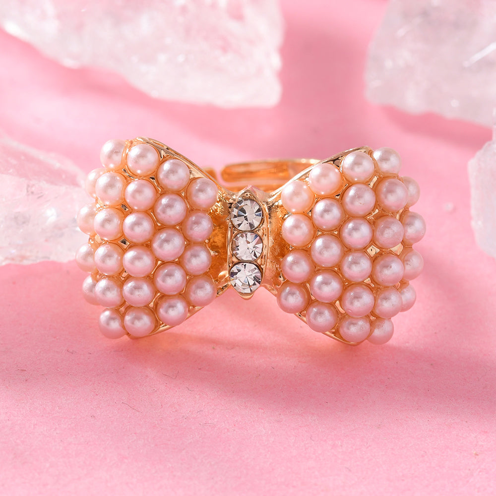1 Piece Women's Fashion Personalized Ring - Creative & Stylish Bowknot Open Ring With Rhinestone Inlay, Perfect For Daily Wear, Gifting & Gatherings