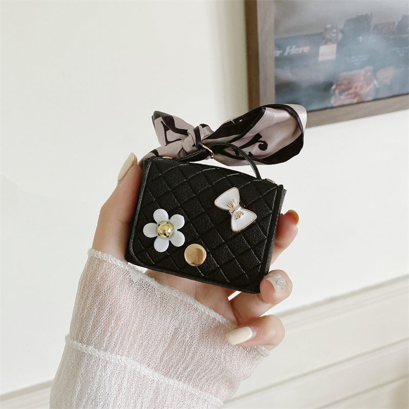 Korean Style Silk Scarf Earphone Bag