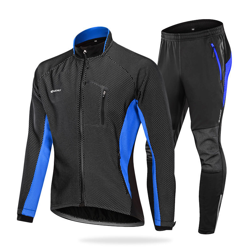 Fleece Cycling Jersey And Bib Shorts Set Sports  Outdoor Cycling Top Cycling Bib Shorts