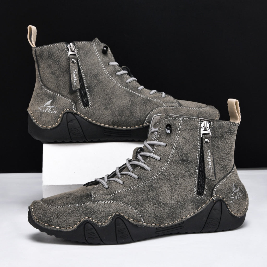 Men's High-top Handmade Leisure Ankle Boots