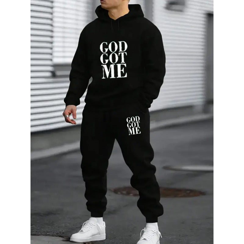 Men's Fashion Hoodie And Pants Two-Piece Set