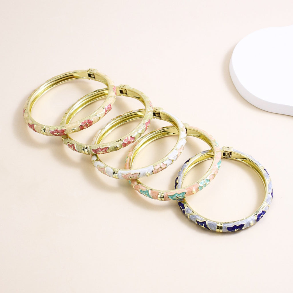 Enamel Floral Bracelet For Women