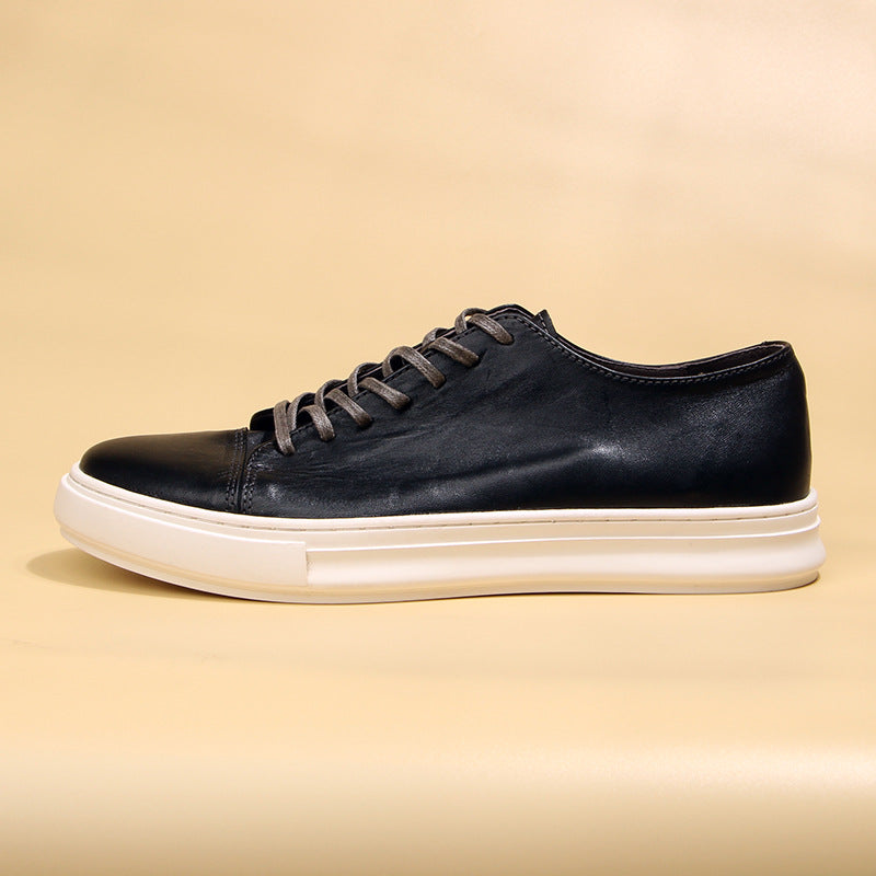 Horse Skin Washed Vintage Casual Leather Shoes