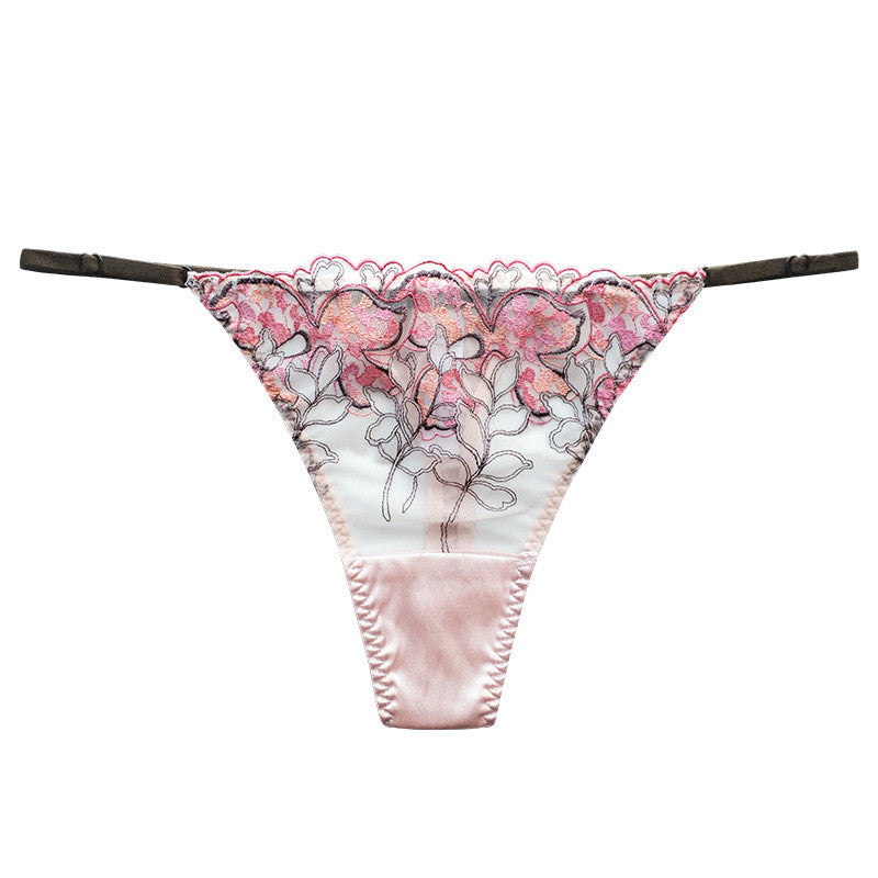 Silk Low Waist Sheer Lace Panties