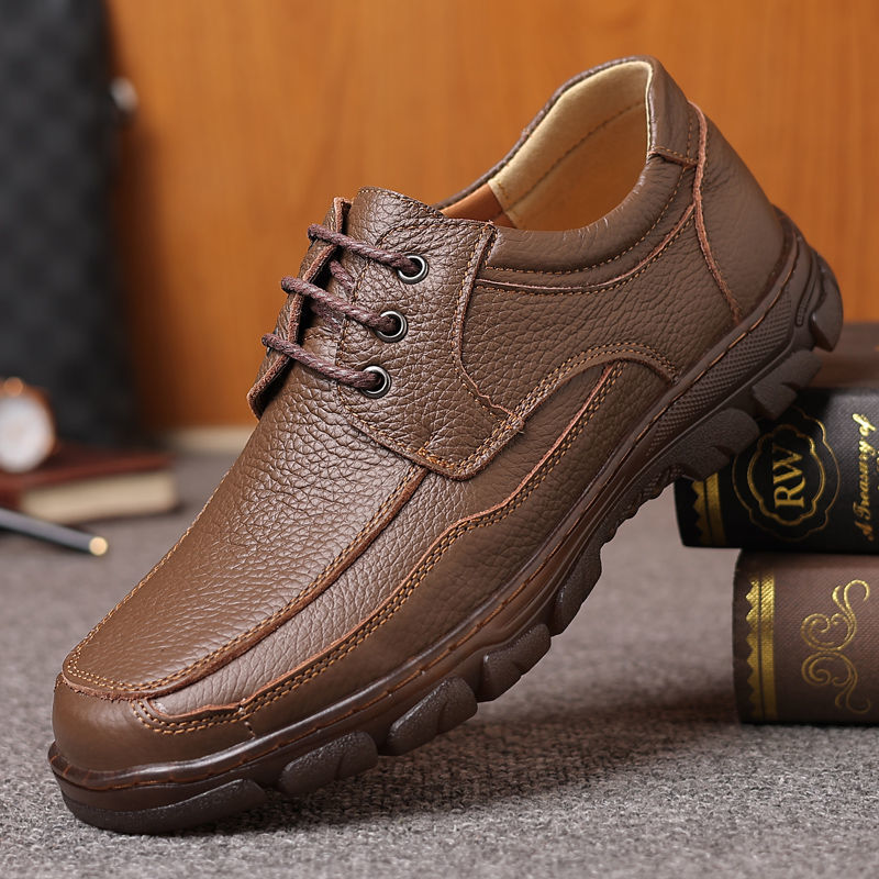 Mens Leather Shoes With A Tendon-sole