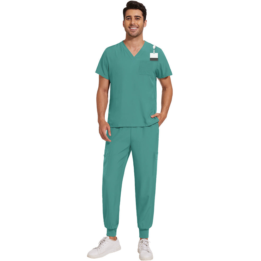 Men's V-neck Lightweight And Breathable Work Uniform