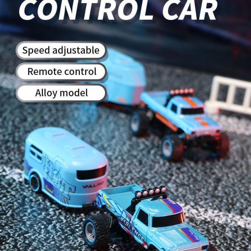 1 In 64 Mini RC Buggy With Detachable Trailer Box With Controller Kids Best Toy Gift Outdoor Impact Resistant RC Toy Car