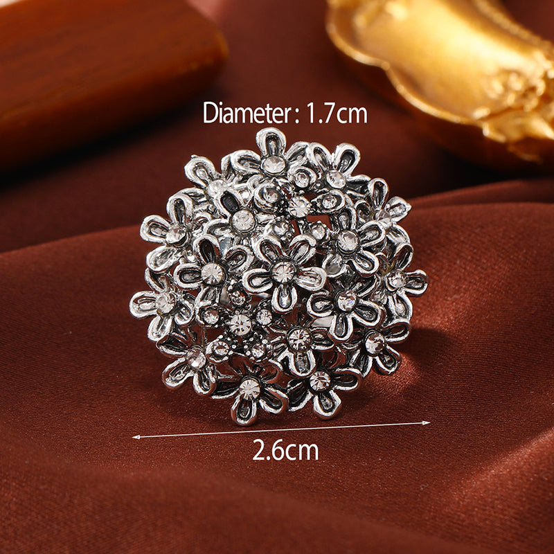 1 Piece Exaggerated Fresh Floral Open Ring For Women - Stylish, Niche Design, High-End Vibe Index Finger Ring Accessory