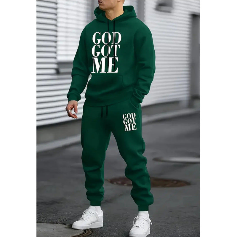 Men's Fashion Hoodie And Pants Two-Piece Set