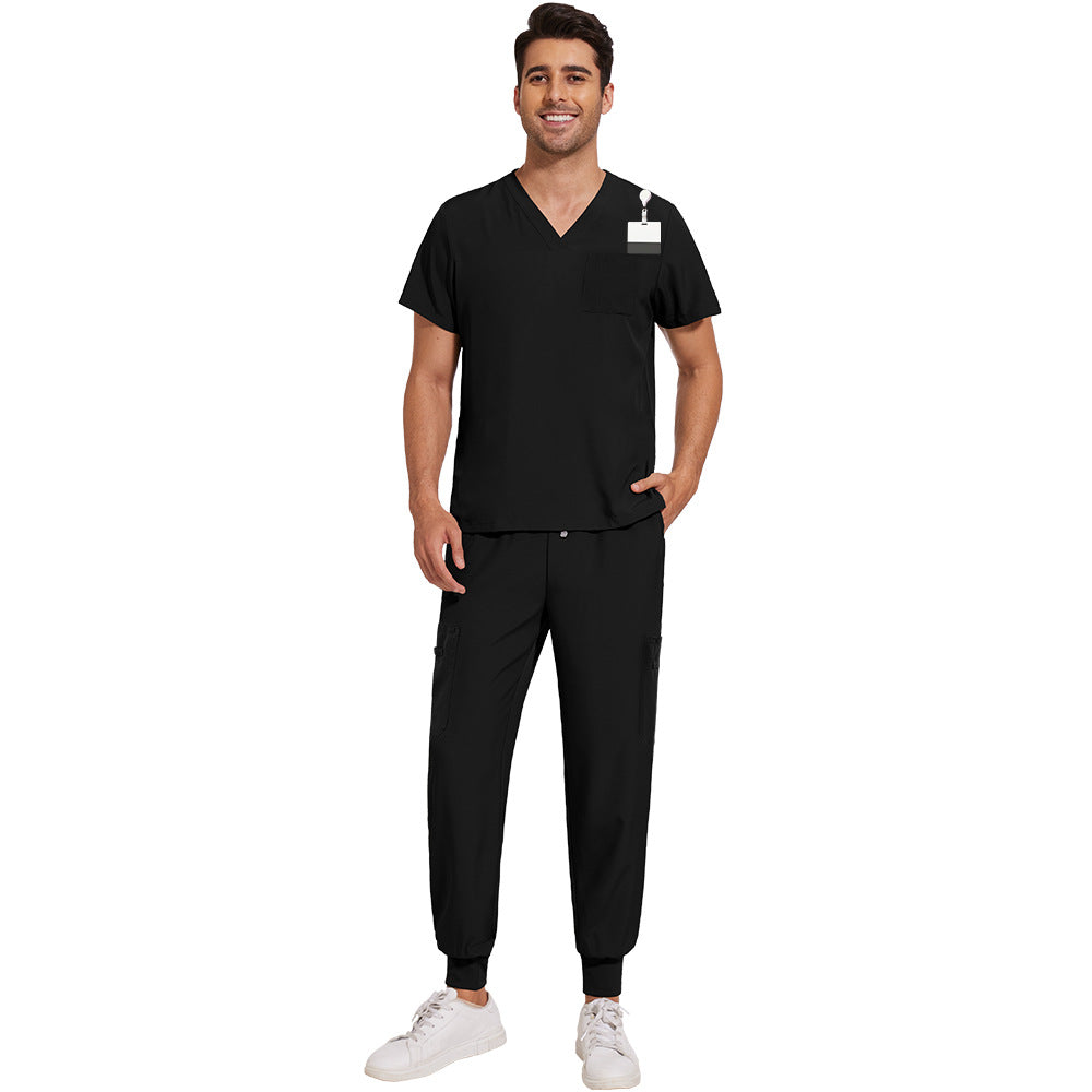 Men's V-neck Lightweight And Breathable Work Uniform