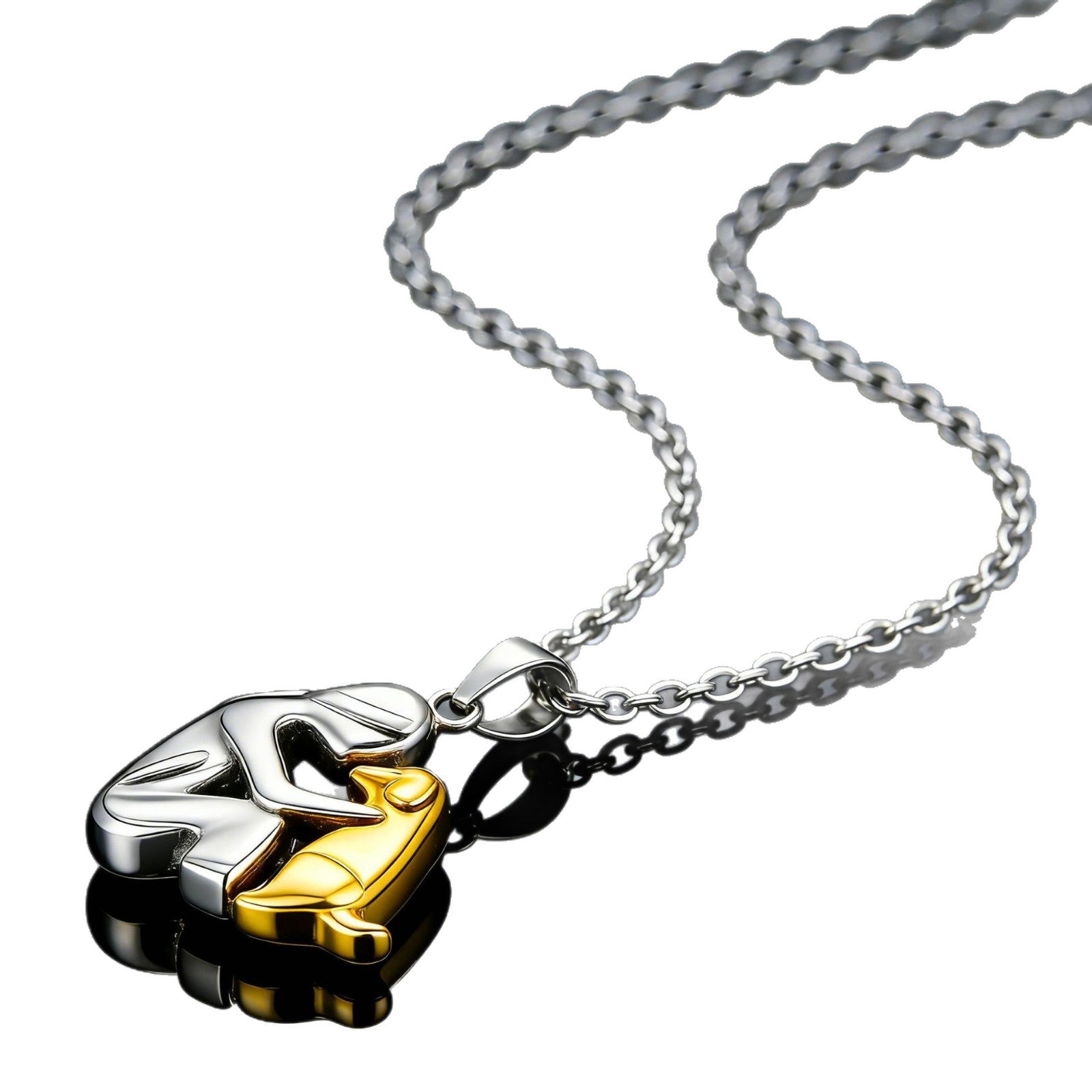 Vacuum-plated Stainless Steel Necklace And Earrings