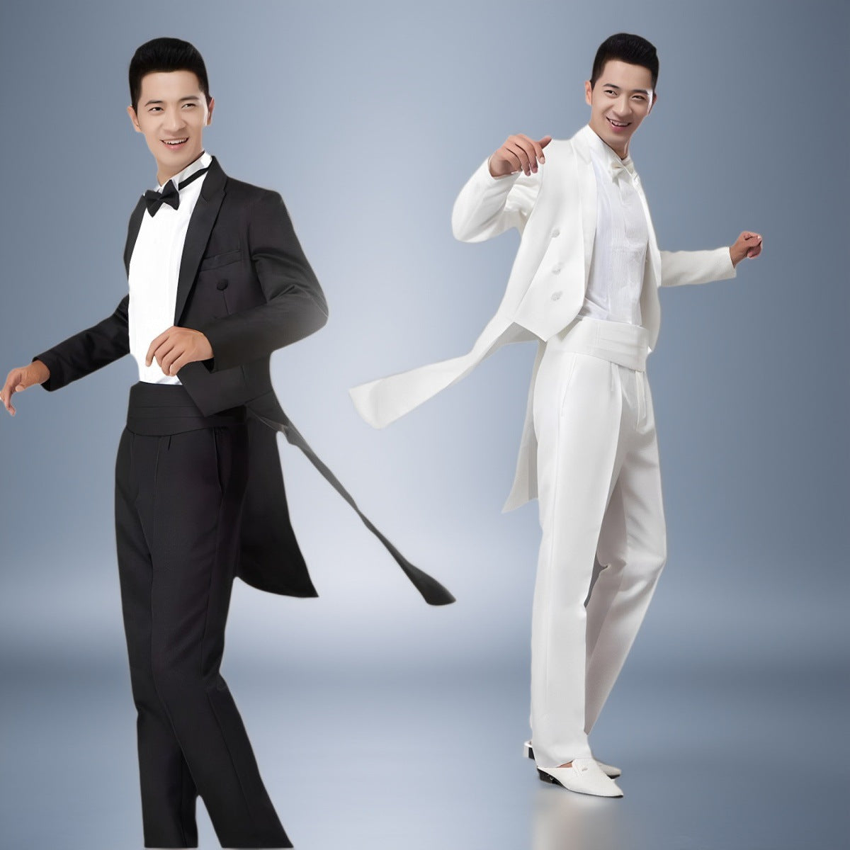 Tuxedo Suit Set For Male Host Performance Dress