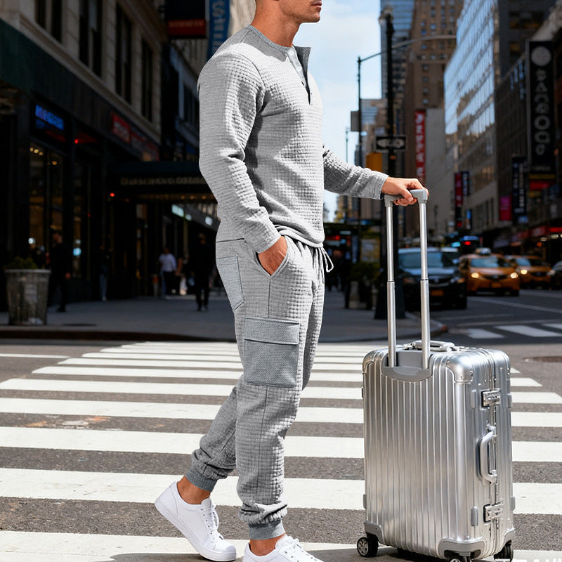 Men's Loose-Fit Retro Long-Sleeve Workwear Suit