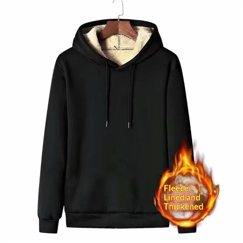 Fleece-lined Extra-thick Trendy Corduroy Lambswool Sportswear Set