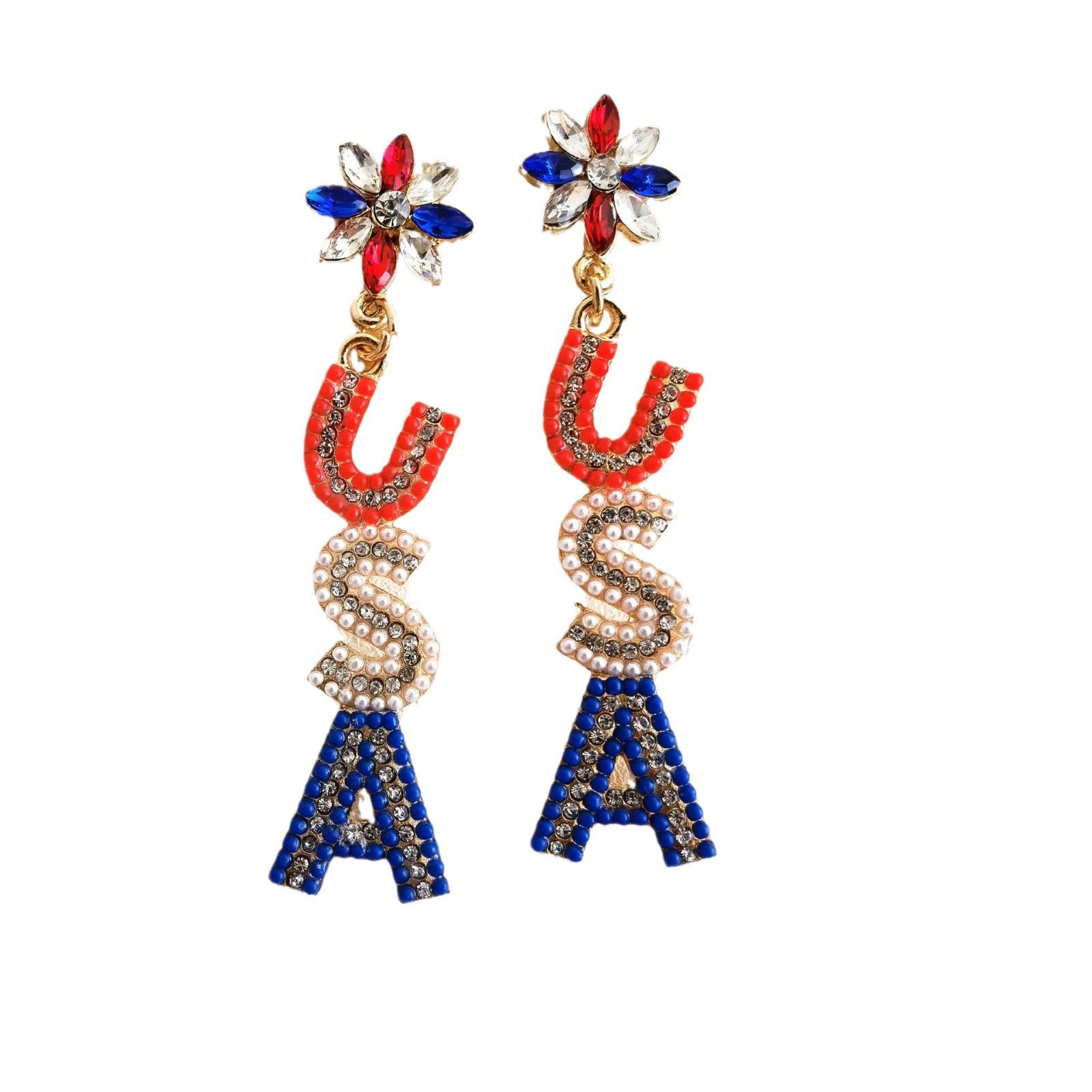 Womens Creative Alloy Letter Earrings With A Personalized Style