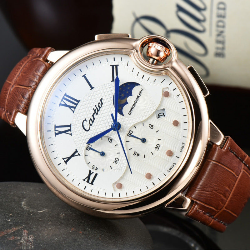 New Mens Business Watch With A Rubber Strap