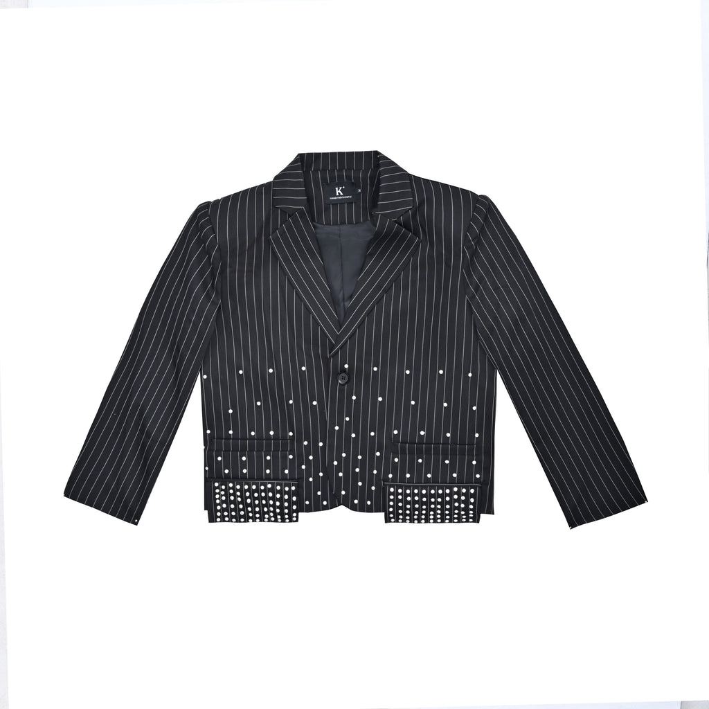 Hot Drilling Design Sense Striped Suit Man