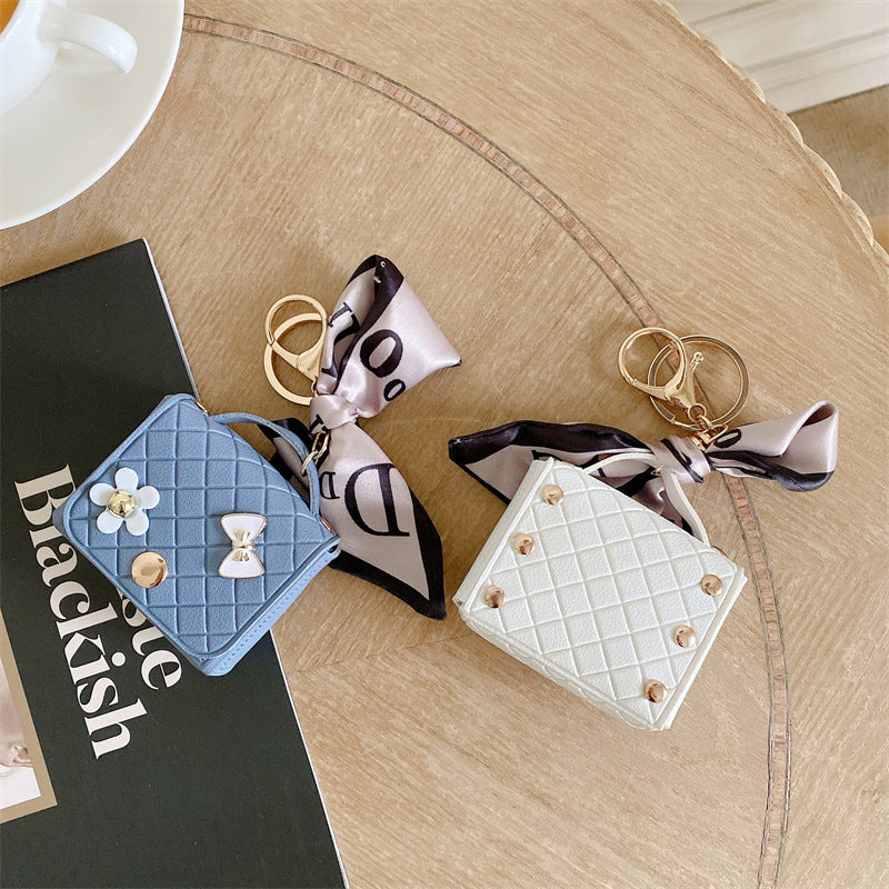 Korean Style Silk Scarf Earphone Bag