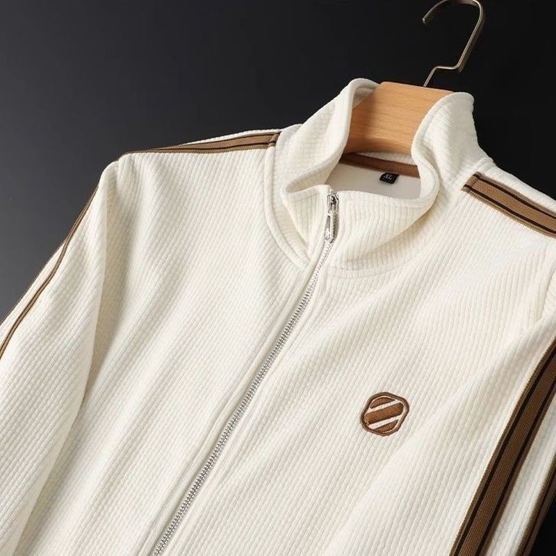 Light Luxury Warm Striped Casual Men's Sportswear