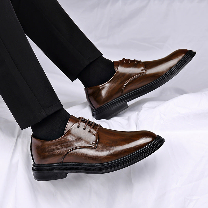 Men's Suit Leather Shoes Autumn And Winter Dress Wedding Groom Lace-up
