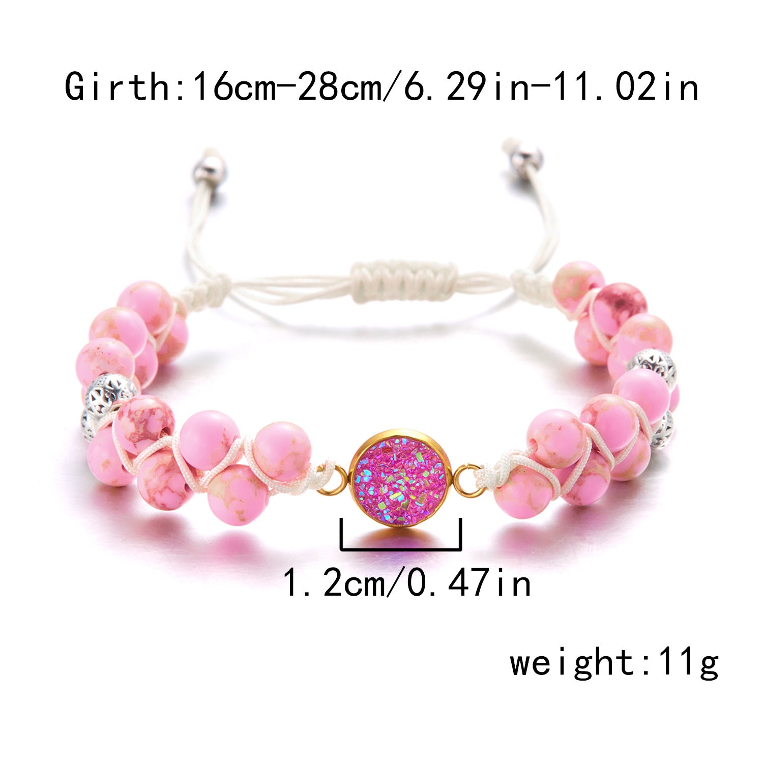 Heavy-duty Retro Creatively Designed Natural Stone Handwoven Bracelet