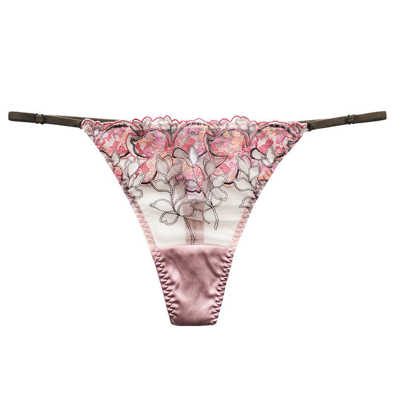 Silk Low Waist Sheer Lace Panties