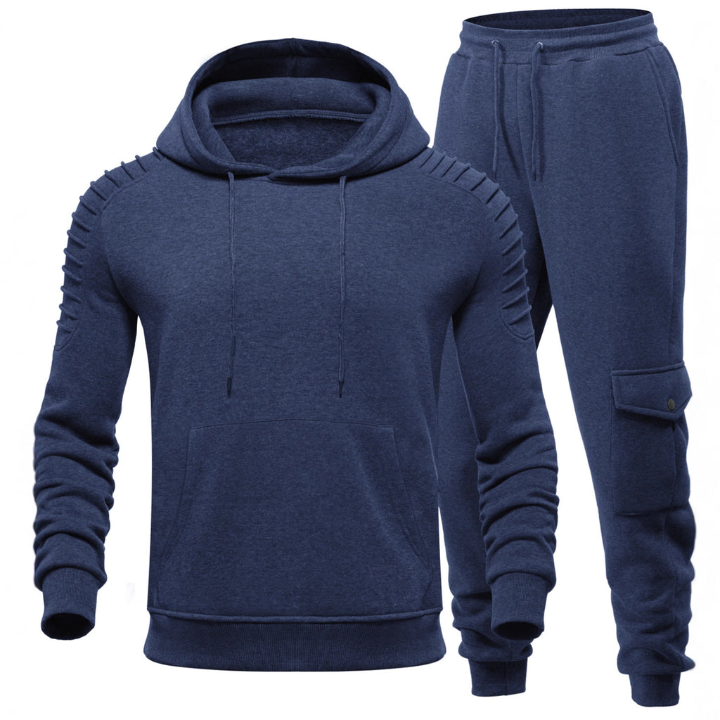 Men's Pullover Wrinkle-Resistant Casual Sweatsuit